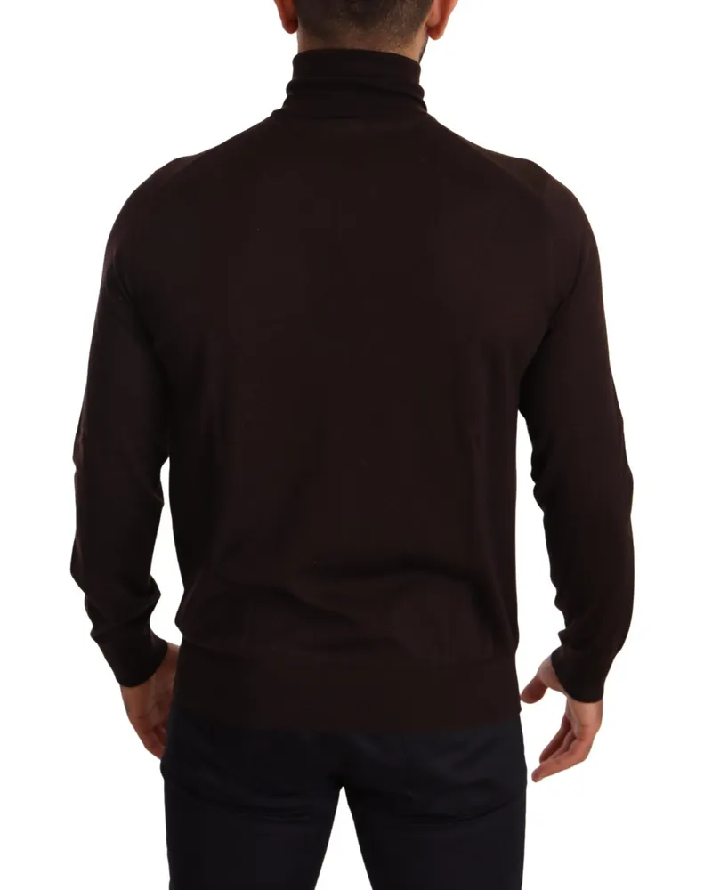 Dolce & Gabbana Men Cashmere Turtleneck Brown Brown