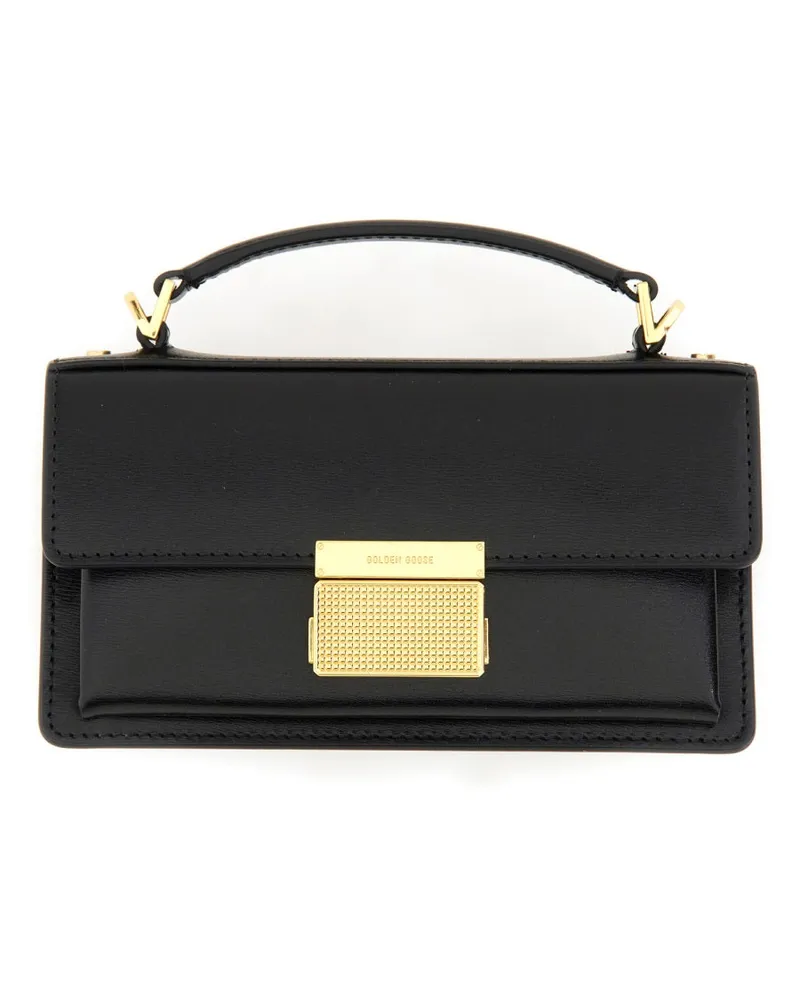 Golden Goose Women's Small Venice Bag Black Leather Handbags Hand Black