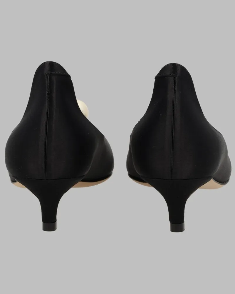 Magda Butrym Pearl-Embellished Pumps — Black Black