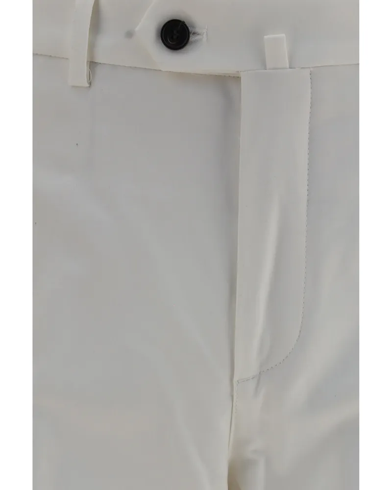 Loro Piana Men's Cotton Pants Optical White Trousers White