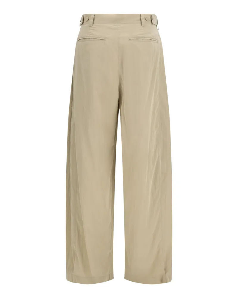 The Row Women's Iven Silk And Nylon Pants Beige Silk; Trousers Beige