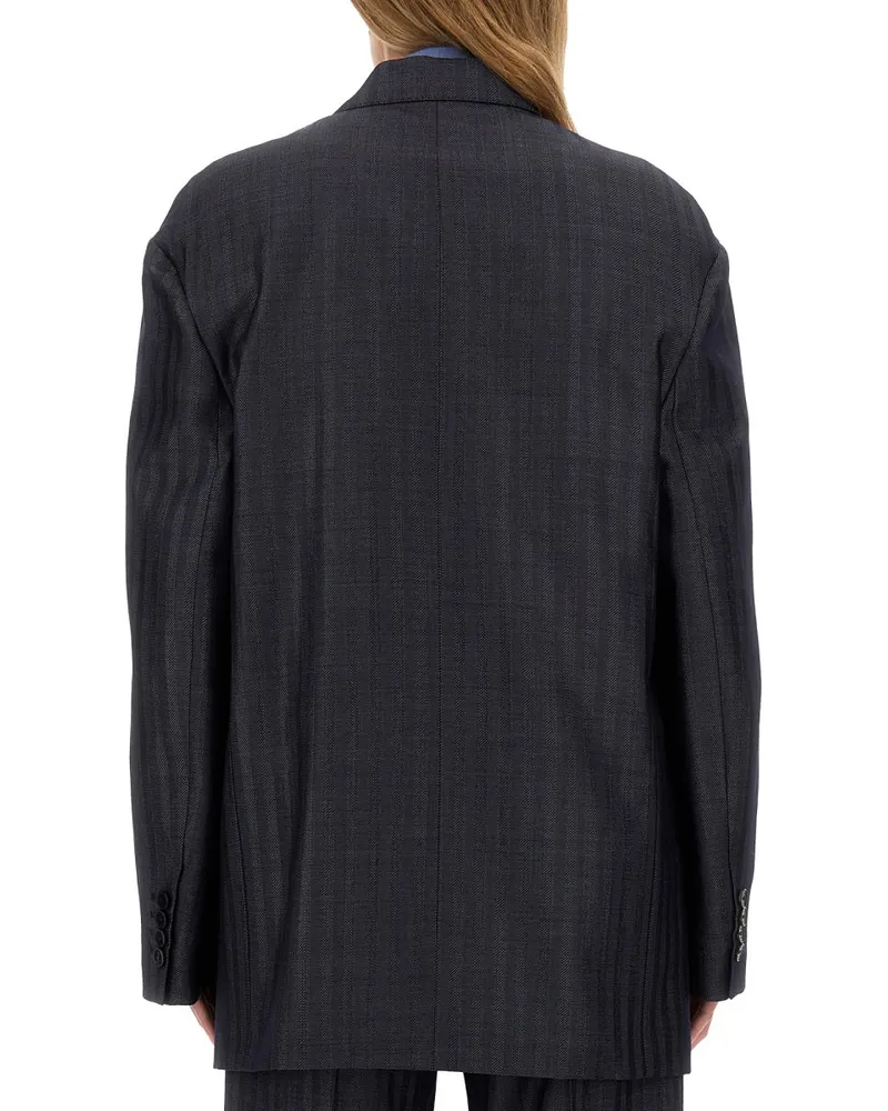Etro Pegasus Buttoned Over Jacket — Gray Gray