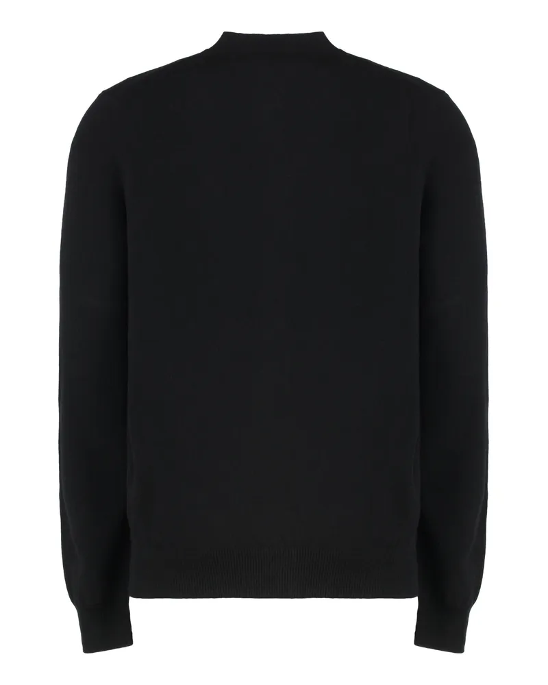 Comme des Garçons Men's Wool Cardigan Black Cardigans Sweater Black