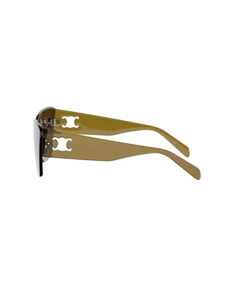 Celine Unisex Sunglasses Metal Shiny Brown Acetate Brown