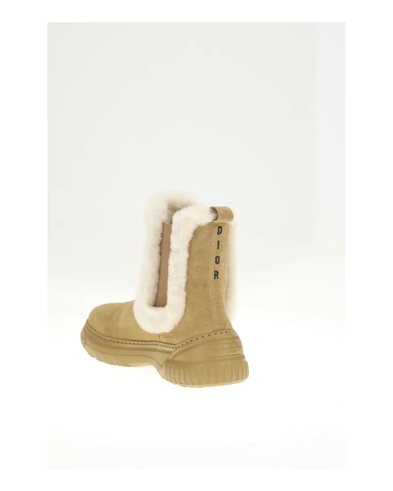 Dior Women's Boots Chestnut Calf Leather Brown