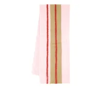 Striped Wool Scarf — Pink