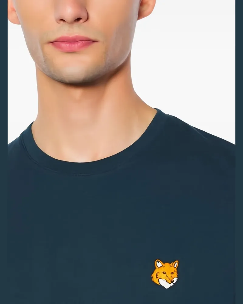Kitsuné Embroidered Logo Patch T-Shirt — Navy Navy
