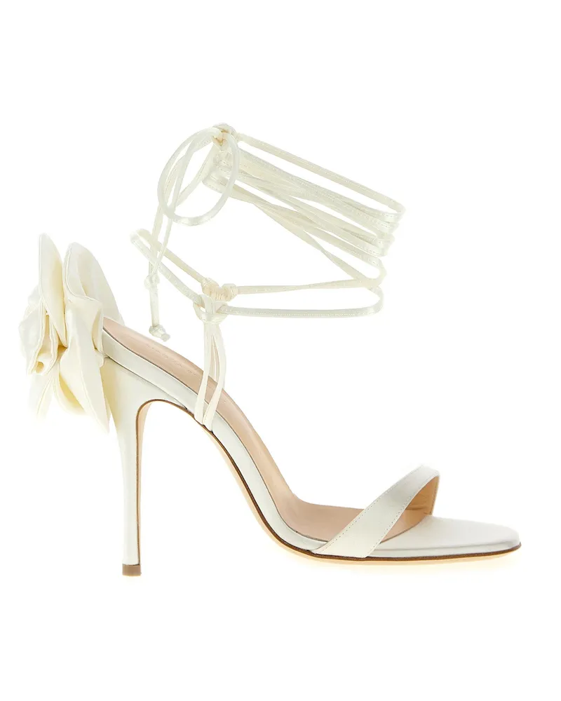 Magda Butrym Women's White Viscose Stiletto Heel Sandals White