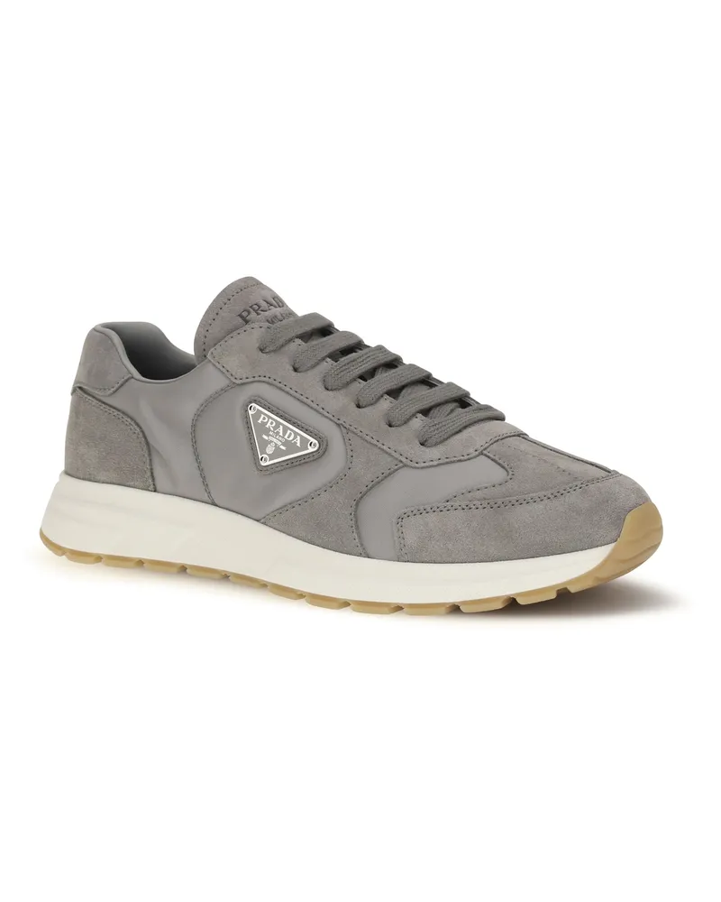 Prada Men's Prax 01 Re-Nylon Sneakers Acciaio Gray