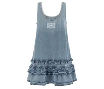 Organic Cotton Denim with Ruffled Hem Dress — blue