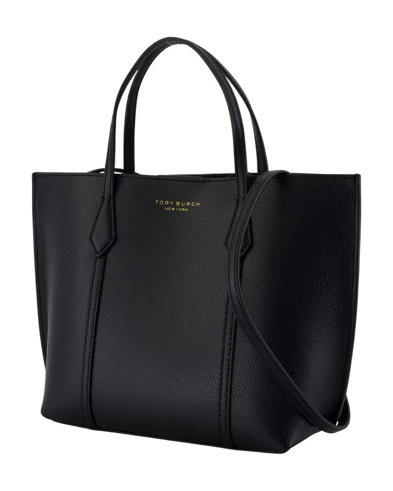 Tory Burch Women's Perry Small Shopper Bag -  Leather Black Cowhide Crossbodies Black