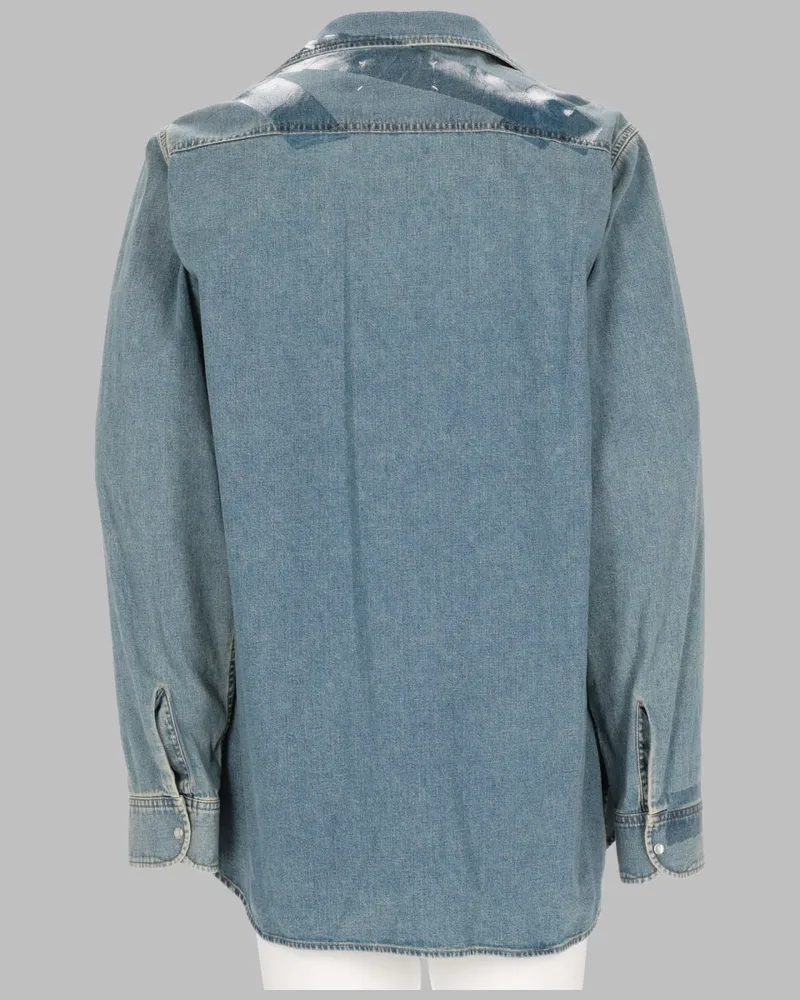 Maison Margiela Taped Denim Cotton Shirt — Denim Denim
