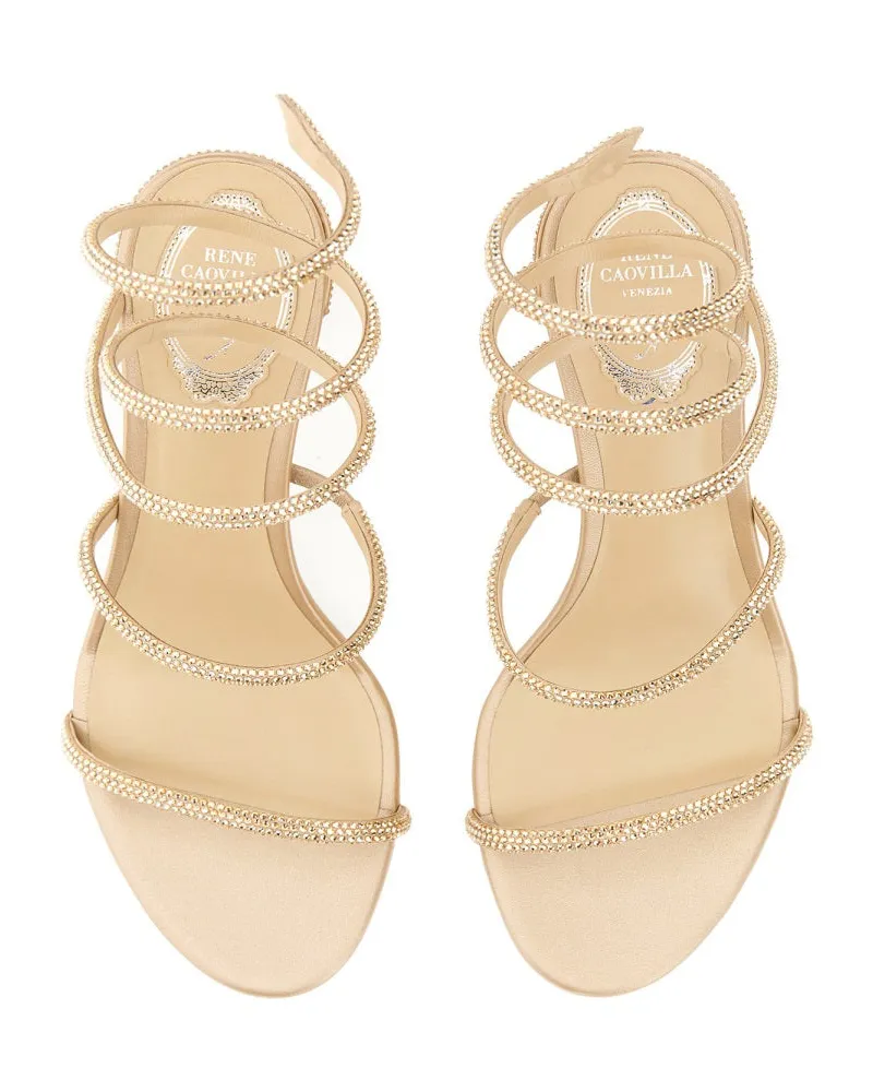 René Caovilla Cleo Sandal — Beige Beige
