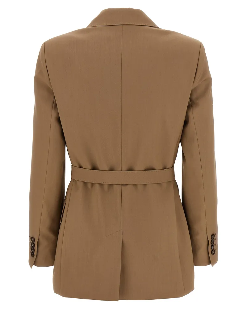 Max Mara Women's Brown Virgin Wool Blazer Clothing Brown