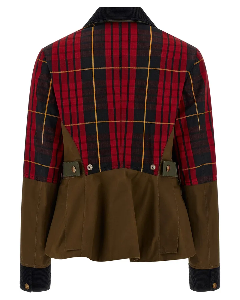 Alexander McQueen Patchwork Tartan Jacket — Olive Olive