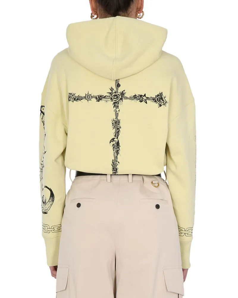 Givenchy Oversize Drawstring Hood Sweatshirt — Yellow Yellow