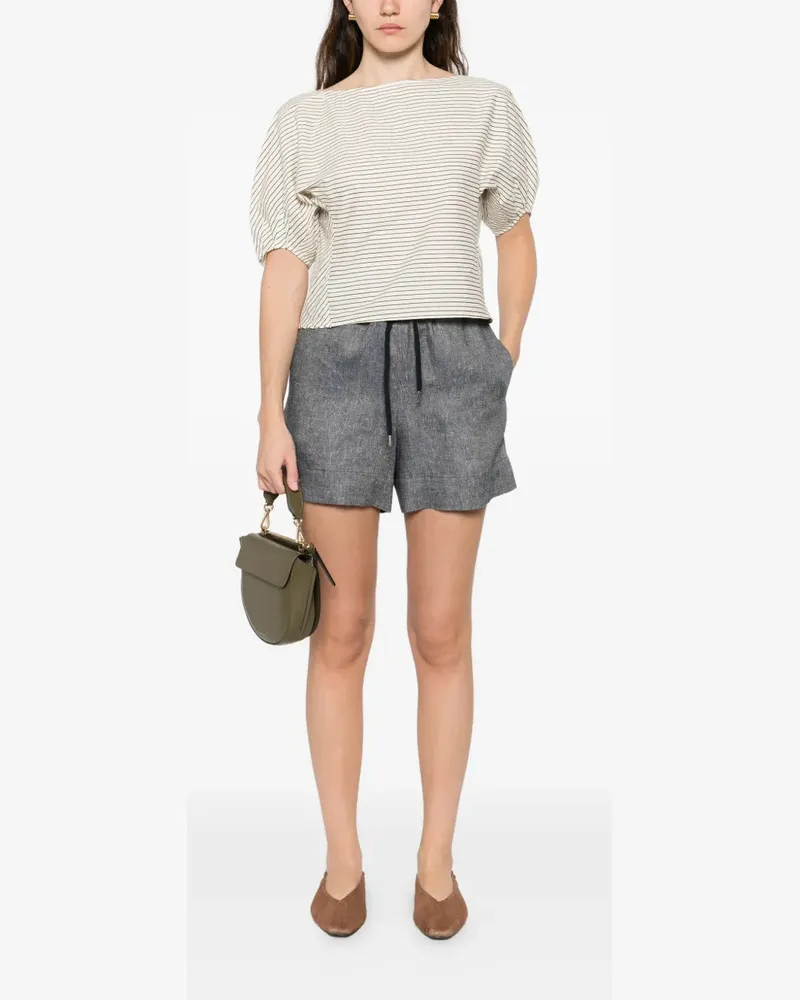 Eleventy Women's Drawstring Shorts Ss26 W Gray