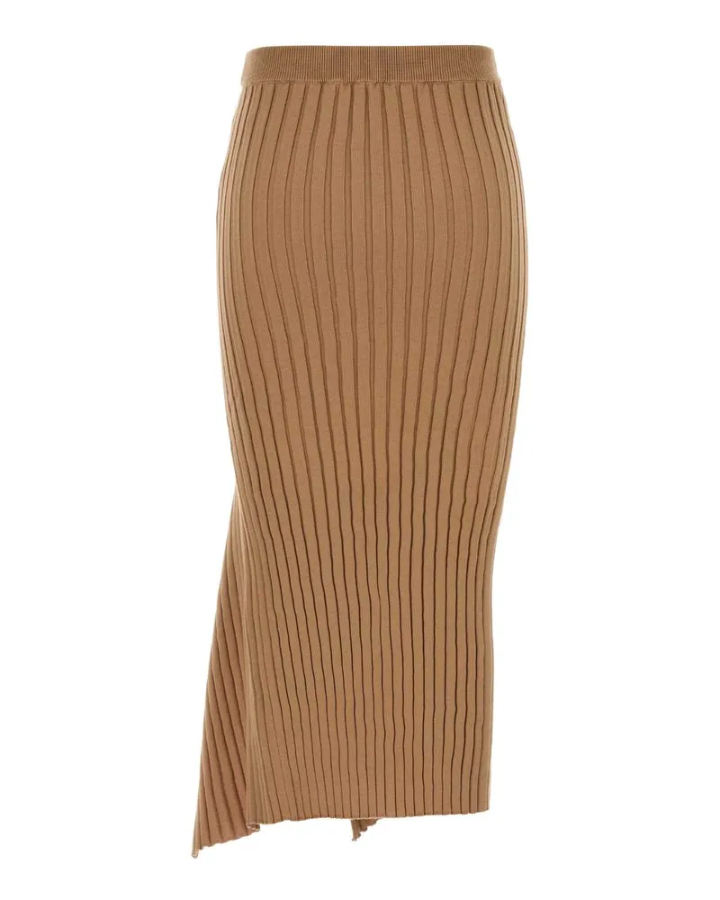 Stella McCartney Women Camel Cotton Skirt Caramel Gonne Caramel
