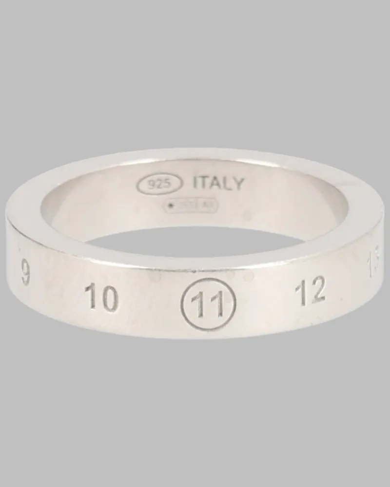 Maison Margiela Unisex Silver Logo Ring Rings Silver