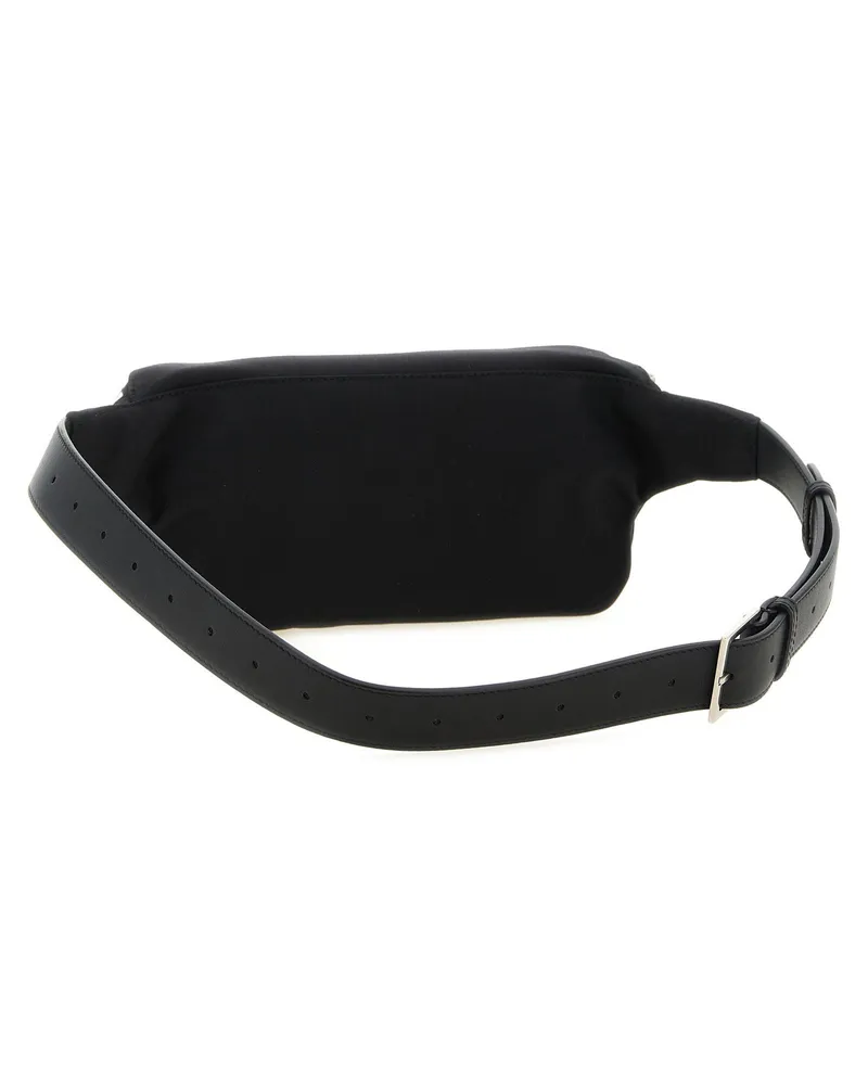 Saint Laurent Cassandre Logo Belt Bag — Black Black
