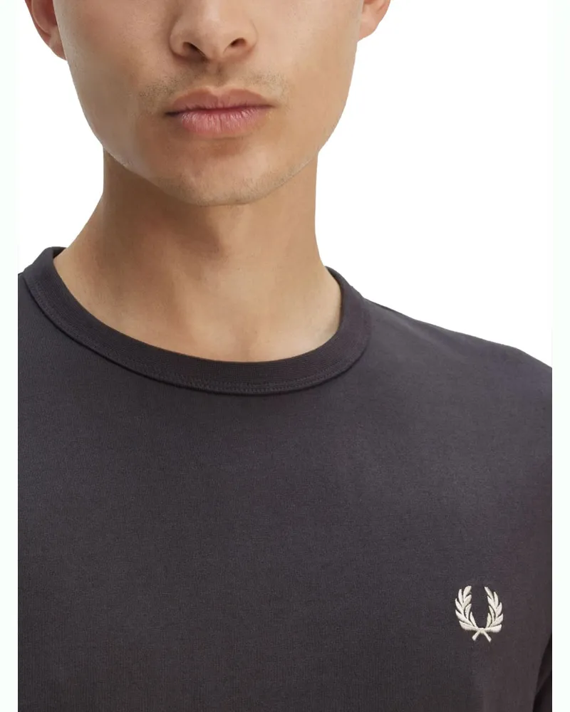 Fred Perry Ringer Cotton T-Shirt — Gray Gray