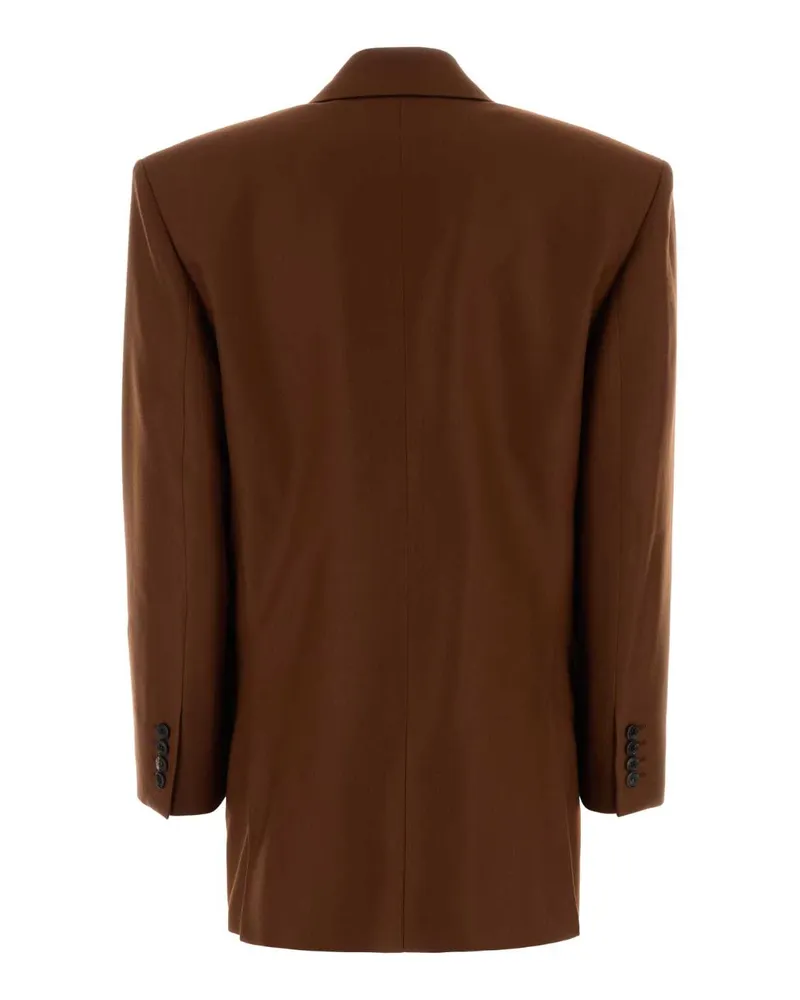 Saint Laurent Lainage Blazer — Brown Brown