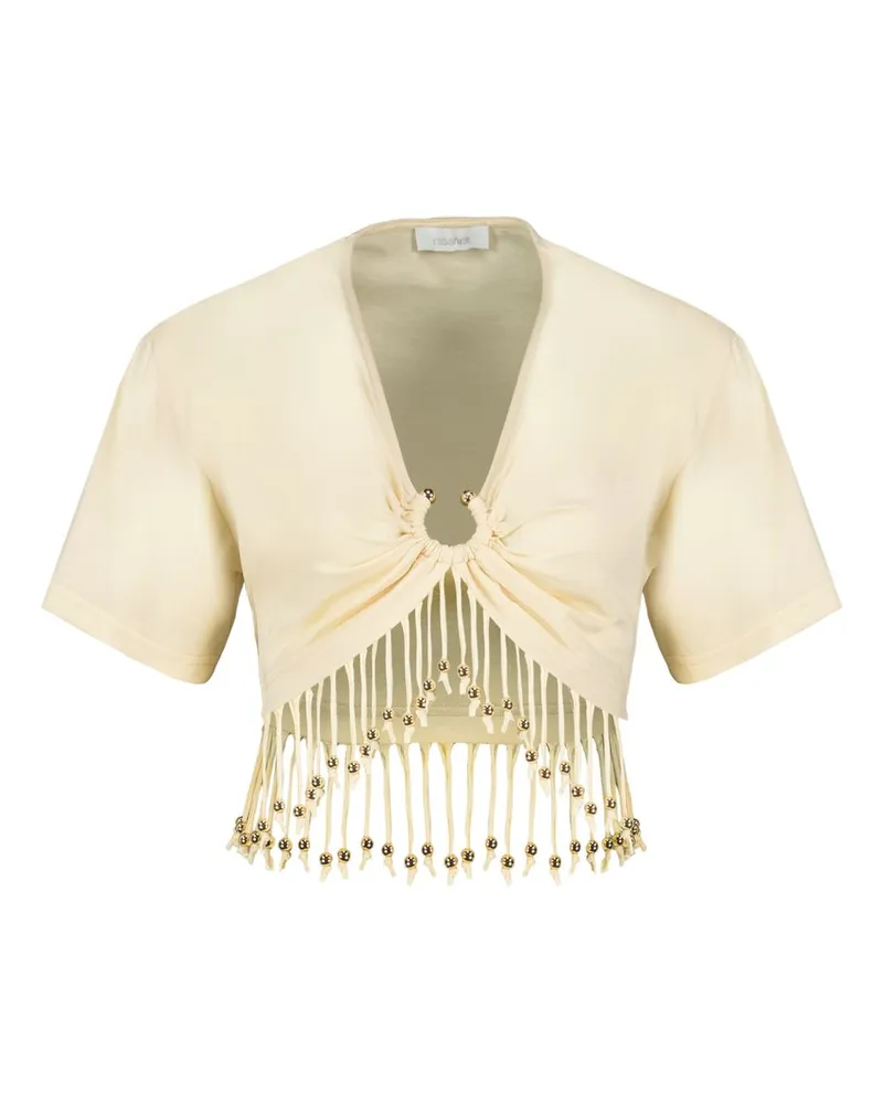 Paco Rabanne Women's T-Shirt -  Cotton Ivory Concept-Store Ready-To-Wear Ivory