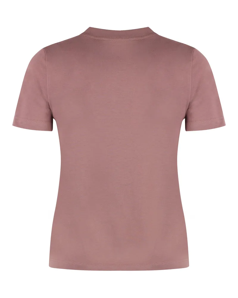 Chloé Women Cotton Crew-Neck T-Shirt Pink Elastane T-Shirts & Jerseys Pink
