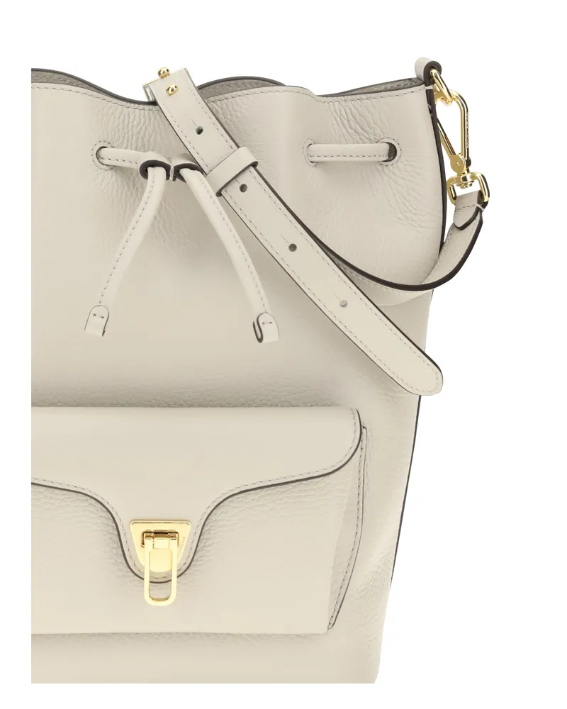 Coccinelle Women's Shoulder Bag Beat Eucalyptus Calf Leather (bos Taurus Beige