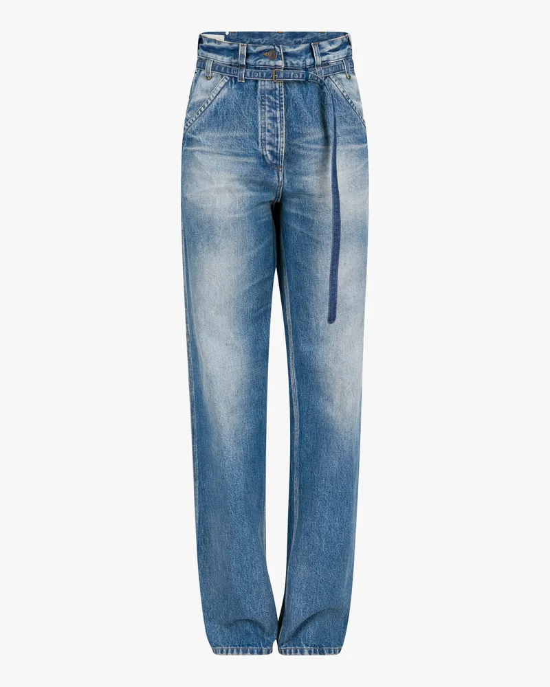 Dries van Noten Wide-Leg Denim Jeans — Blue Blue