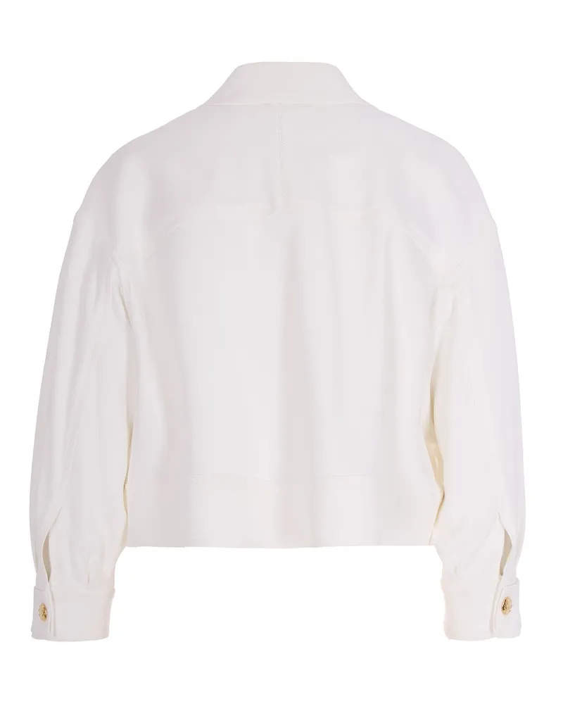 Elisabetta Franchi Women's Caban Coat Ivory Viscose Jacket White