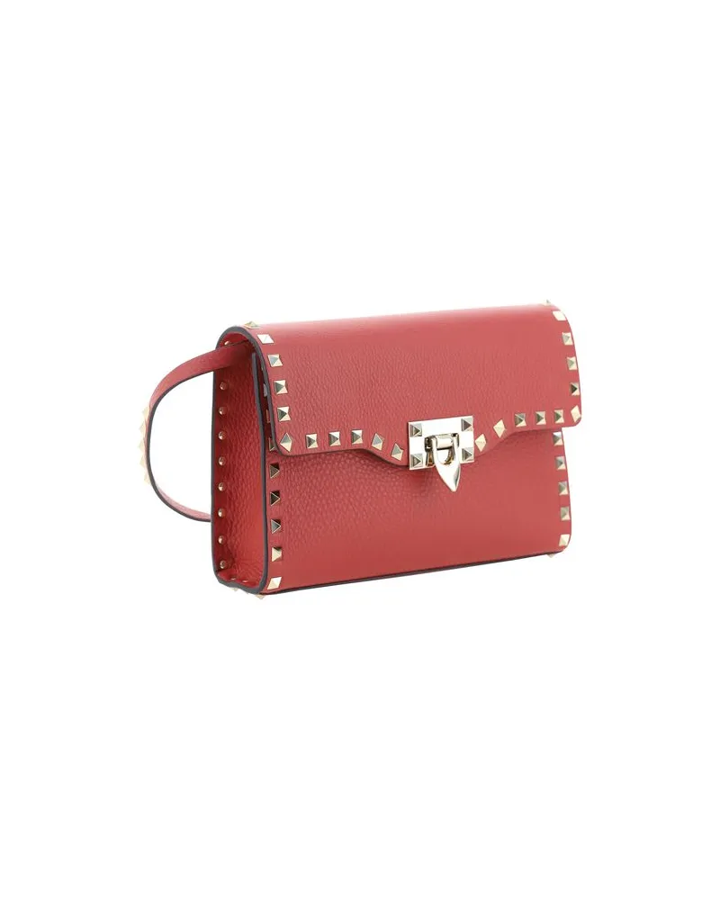 Valentino Garavani Women's Multicolor Calf Leather Bos Taurus Shoulder Bag Red