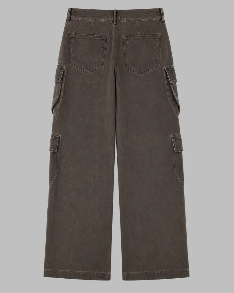 DRKSHDW by Rick Owens Men's Cargo Jeans Cotton Denim Brown Brown