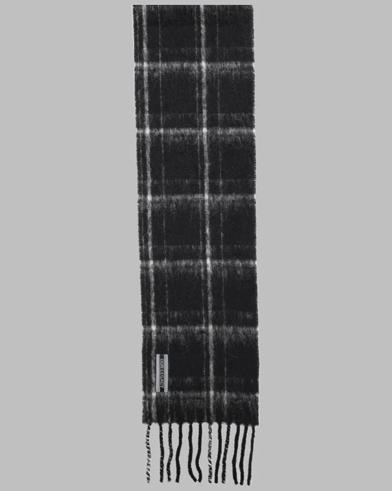 Our Legacy Alpaca and Wool Blend Scarf — Black Black