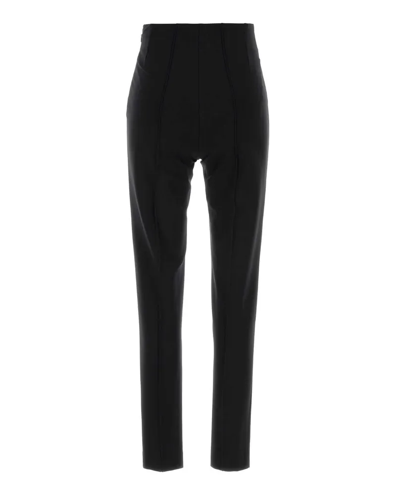 Jil Sander Women's Black Stretch Jersey Pant 001 Pantaloni Trousers Black