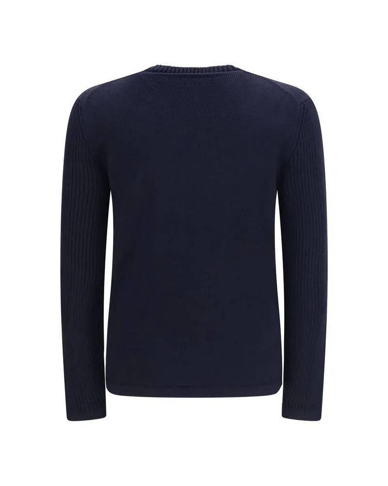 Prada Men's Blue Wool Oves Aries Sweatshirt Clothing Navy