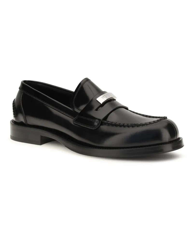 Dolce & Gabbana Calfskin Leather Loafers — Black Black