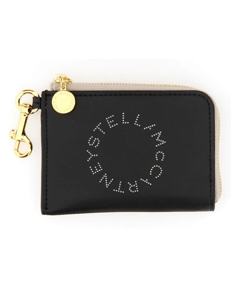 Stella McCartney Perforated Logo Wallet — Black Black