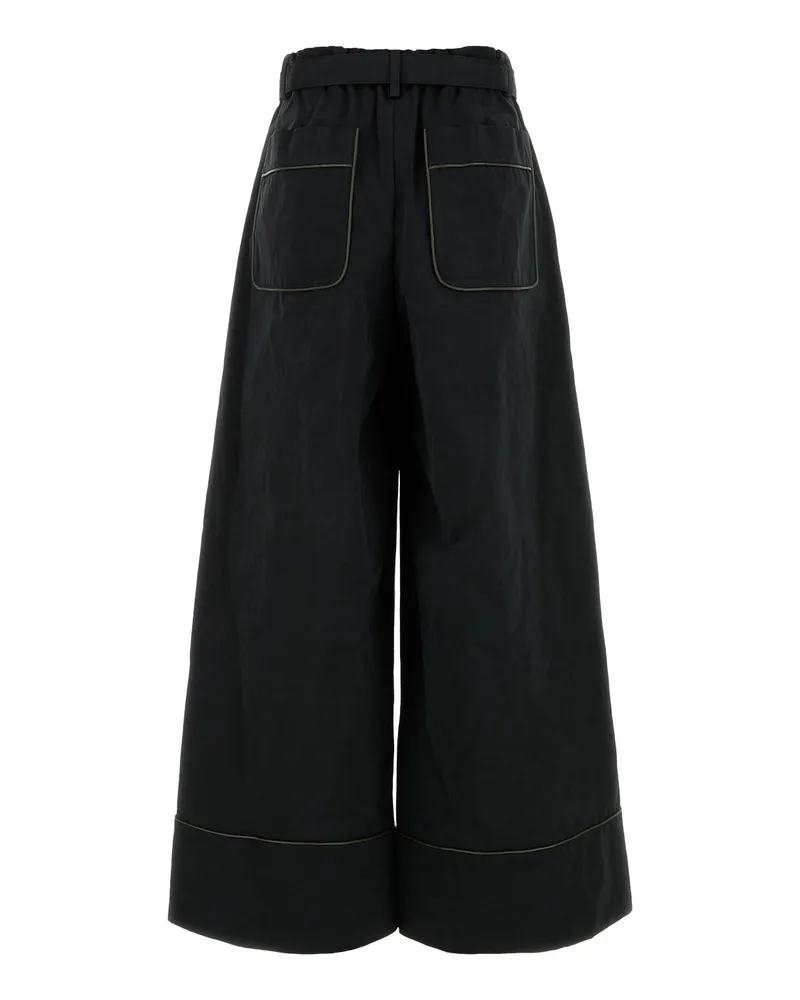 Sacai 2407348 001 Black Polyester 60? Nylon 40? Pantaloni Trousers Black