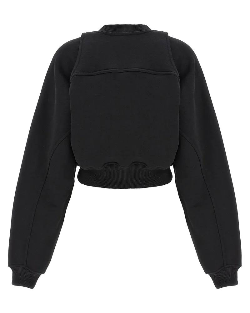 OFF-WHITE Women's Bicolor Cotton Sweatshirt Clothing Black