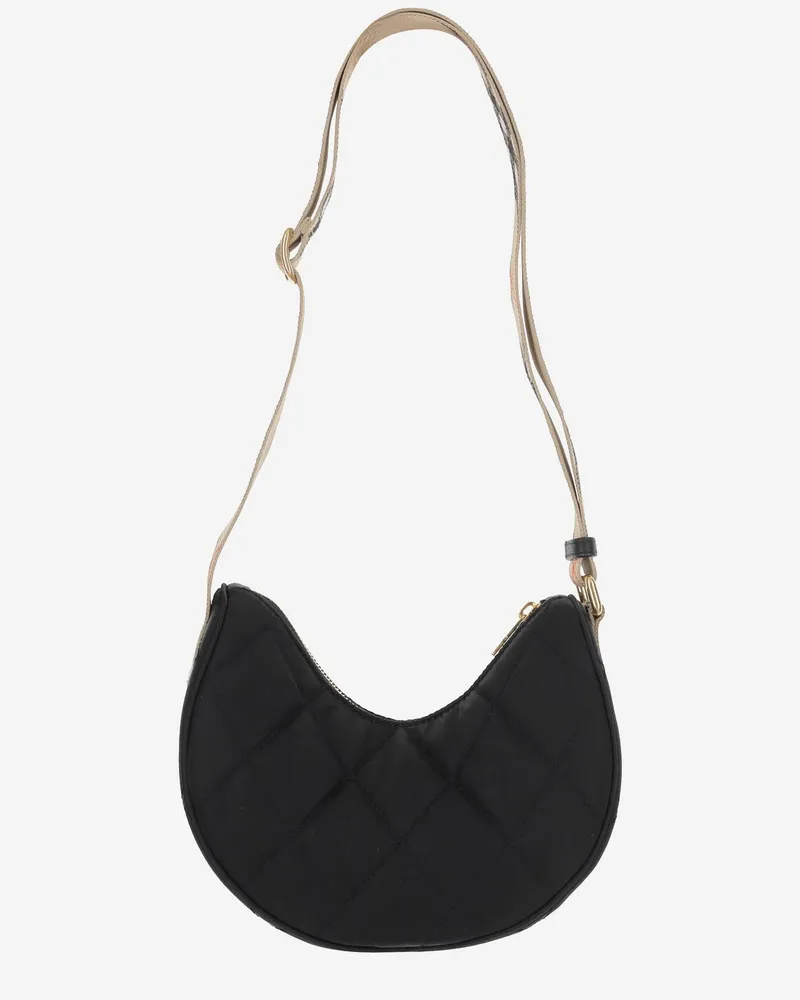 Burberry Women's Shoulder Bag Horseshoe Black Polyamide Black