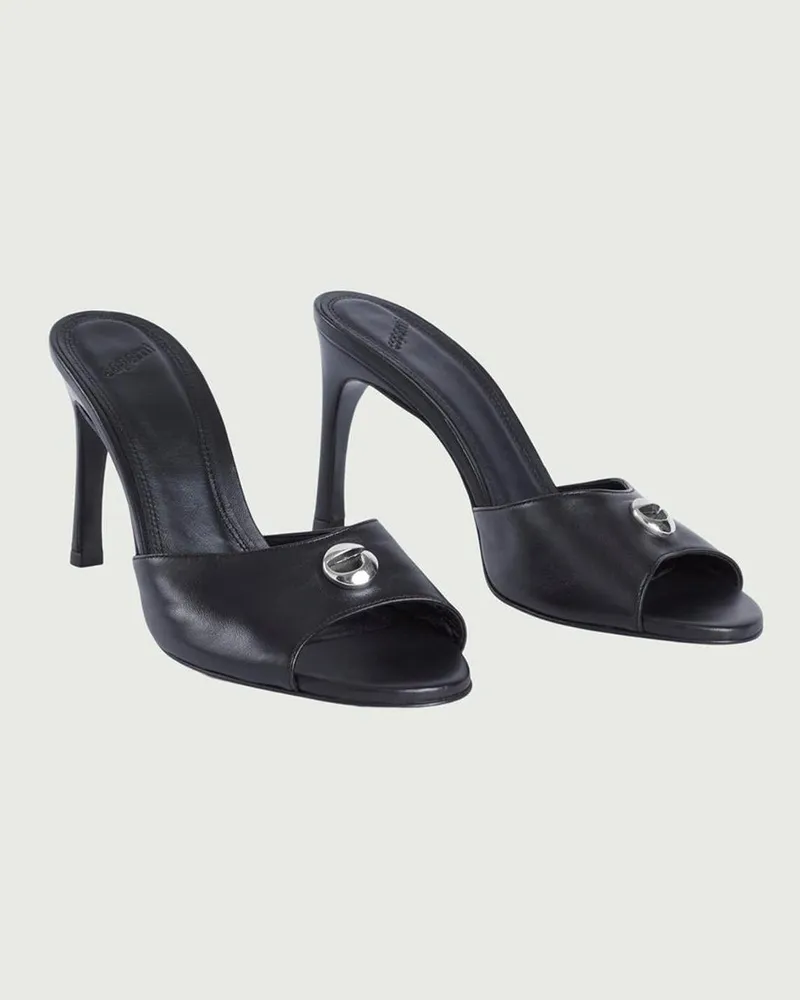 COPERNI Logo-Plaque Leather Mule — Black Black