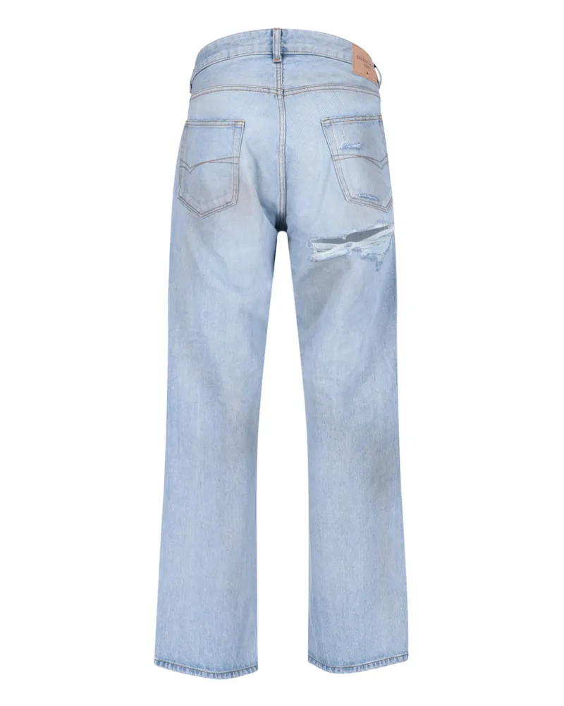 Balenciaga Men's Jeans Blue Cotton Blue