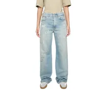 Distressed Regular-Fit Jeans — Light Blue