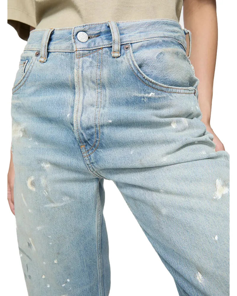 Acne Studios Distressed Regular-Fit Jeans — Light Blue Light