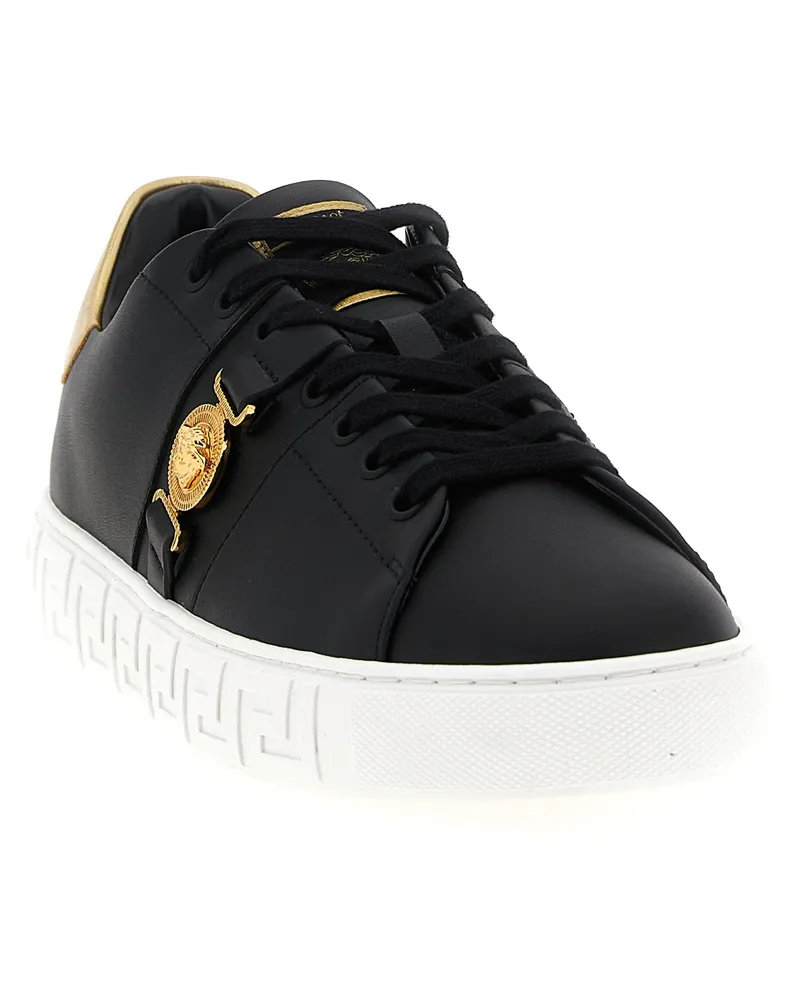 Versace Medusa Strap Nylon Sneaker — Black Black