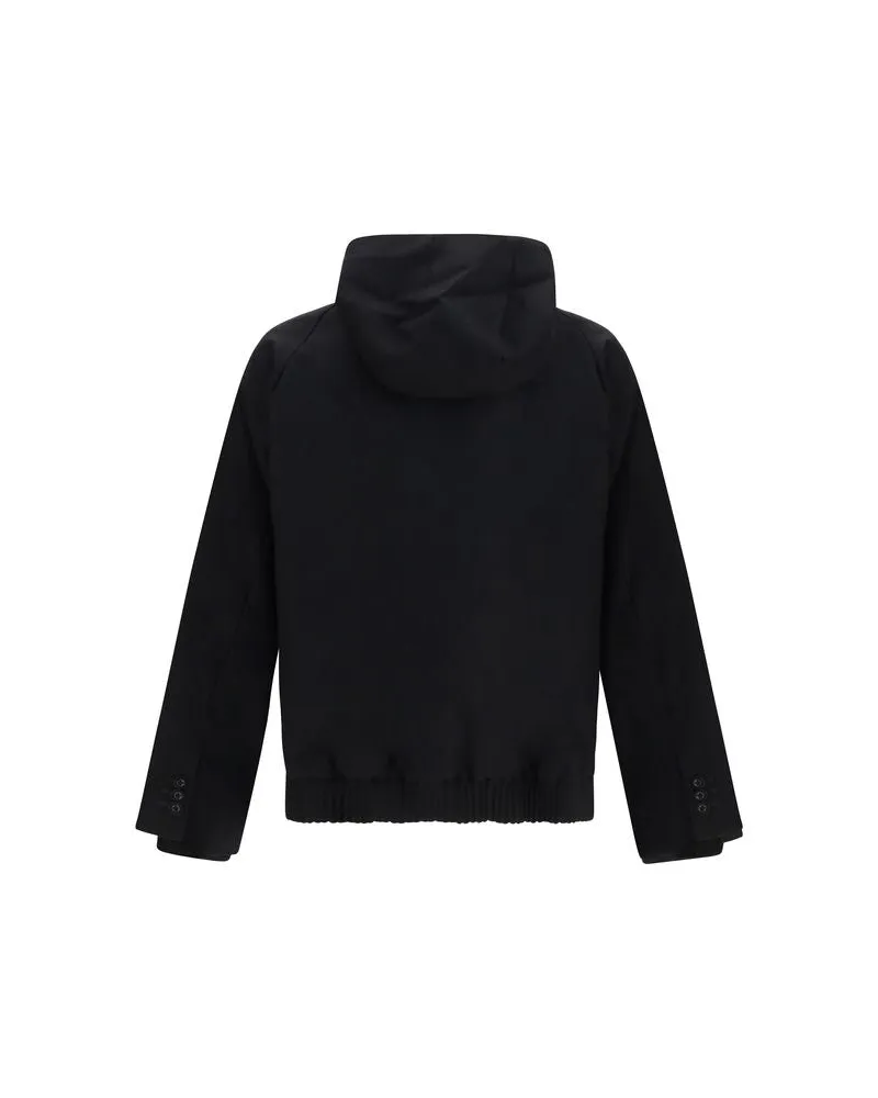 Sacai Men's Black Wool Oves Aries Sweatshirt Clothing Black