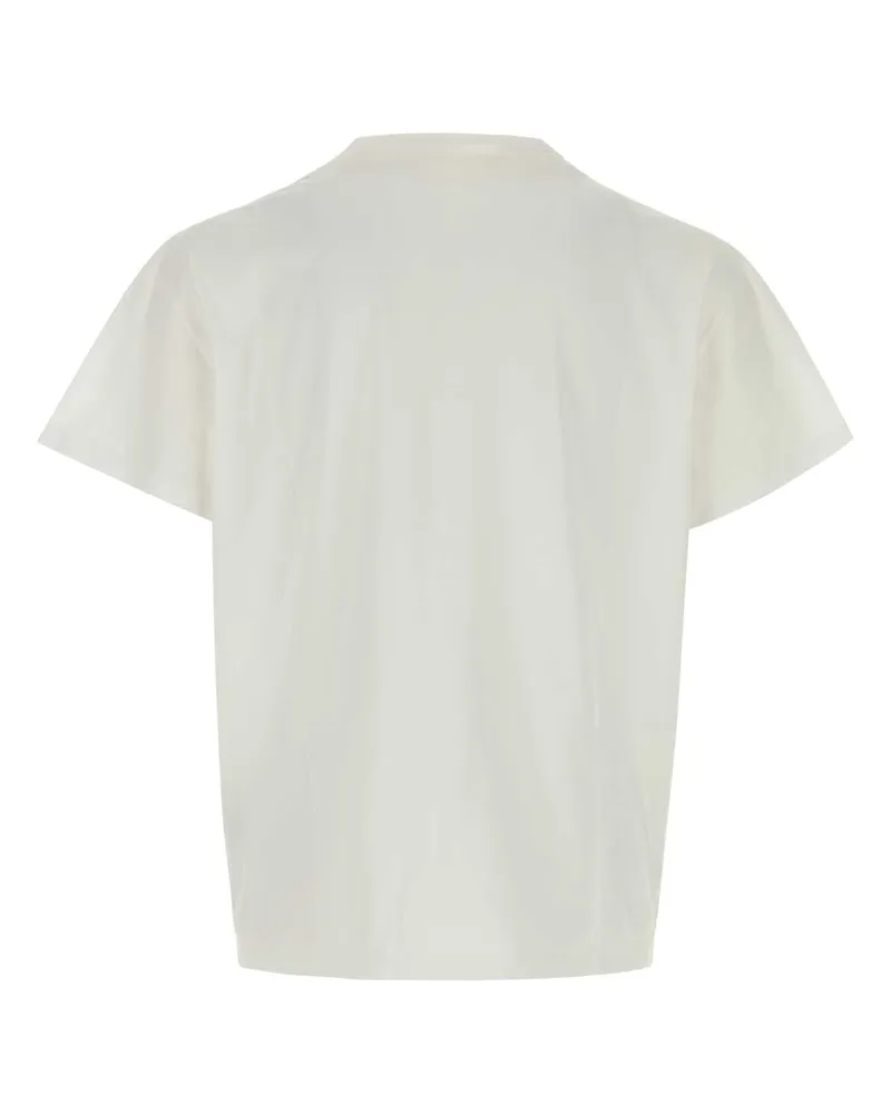 Maison Margiela Men's White Cotton T-Shirt Exterior Exterior: T-shirts And Polos White