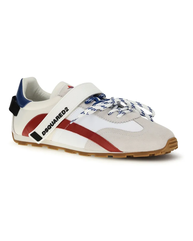 Dsquared2 Men's Dc-642 Sneakers Bianco+rosso+blu White