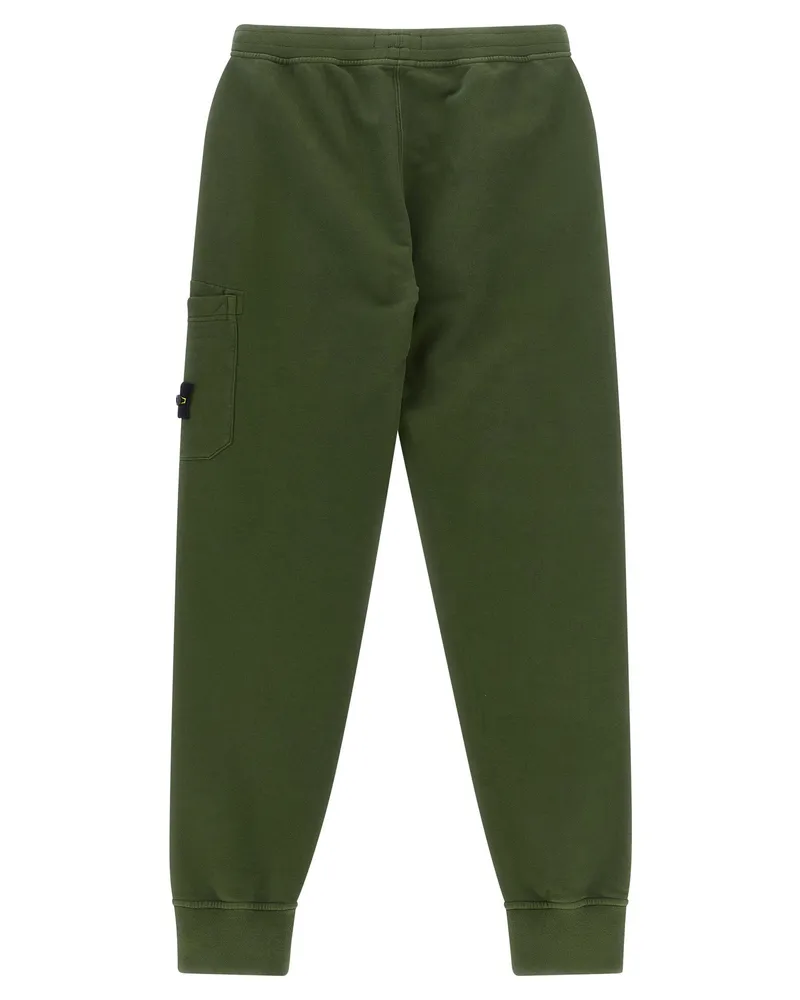 Stone Island Cargo Pocket with Badge Logo Joggers — olive green Olive